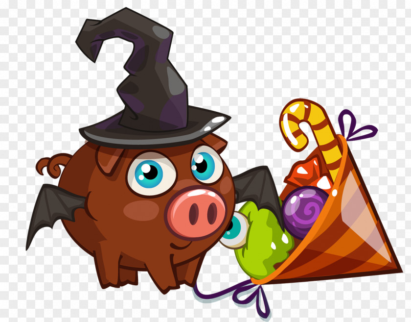 Halloween Monster Cartoon Illustration PNG