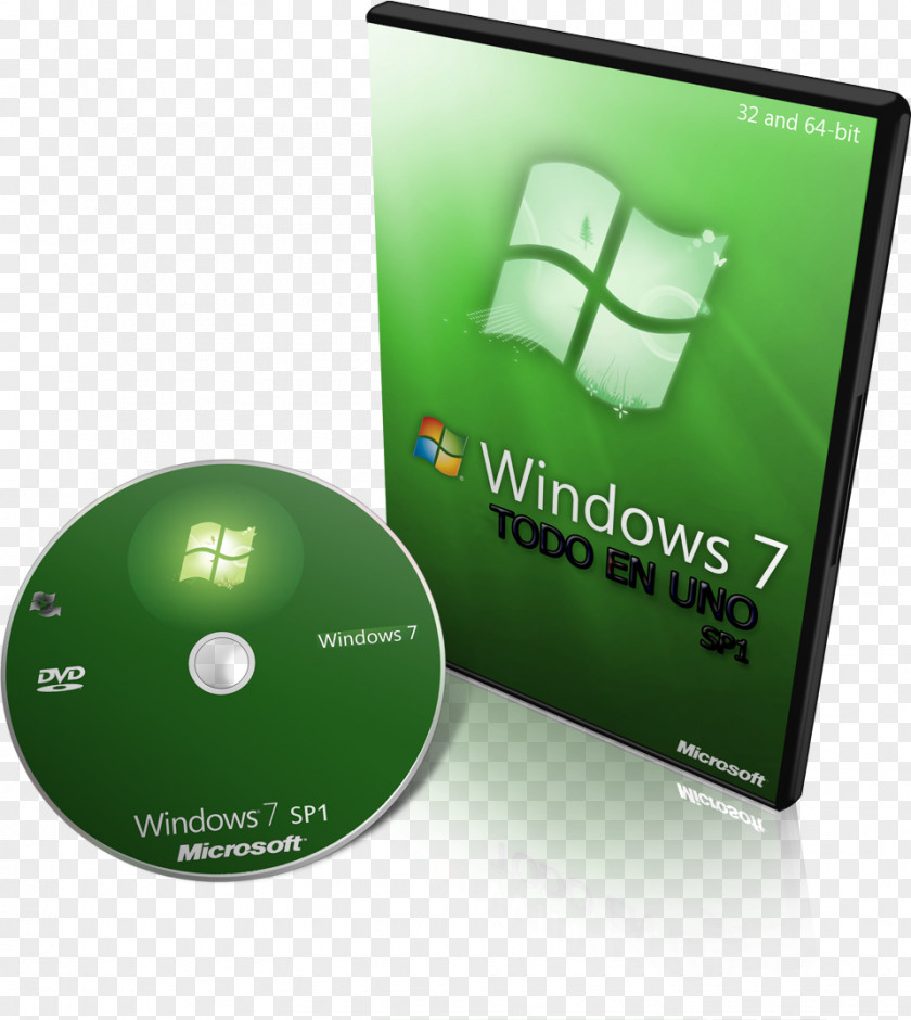Microsoft Windows 7 X86-64 64-bit Computing Service Pack PNG
