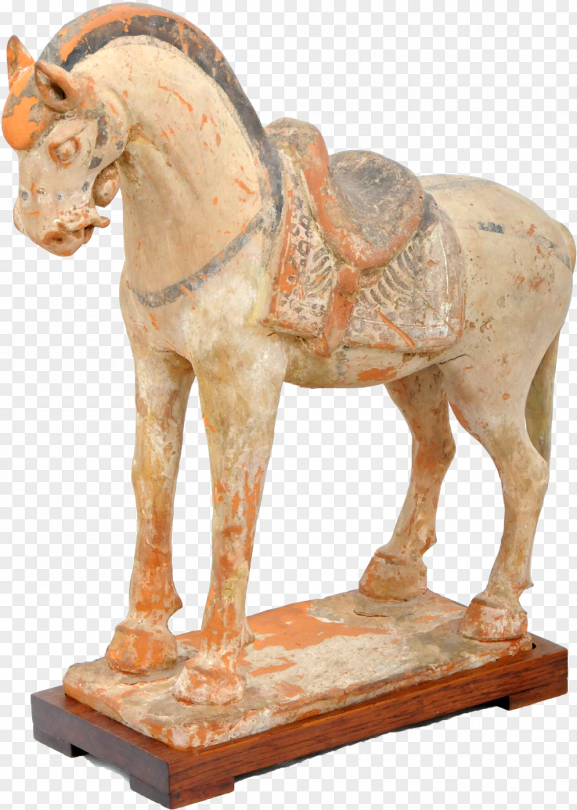 Pottery Tang Dynasty Stallion Sculpture Renaissance Mustang PNG