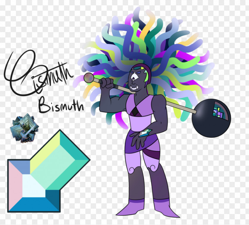 Steven Universe Bismuth Gemstone Crystal PNG
