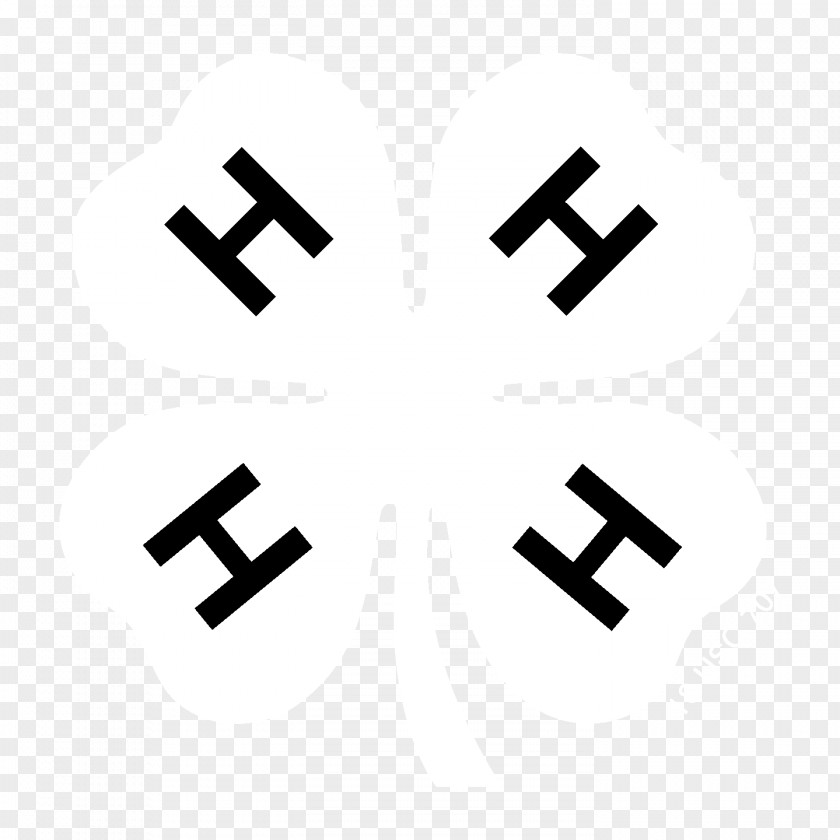 4-H Four-leaf Clover White Logo Clip Art PNG