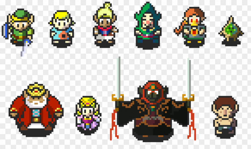 8 BIT The Legend Of Zelda: Wind Waker Ganon Zelda II: Adventure Link Twilight Princess HD PNG