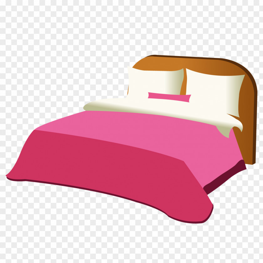 Beautifully Beds Euclidean Vector Three-dimensional Space Bed Clip Art PNG