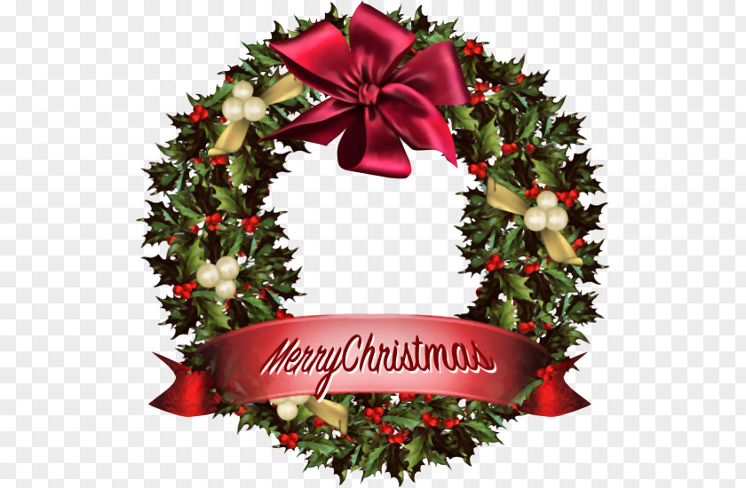 Wreath Lines Christmas Ornament PNG