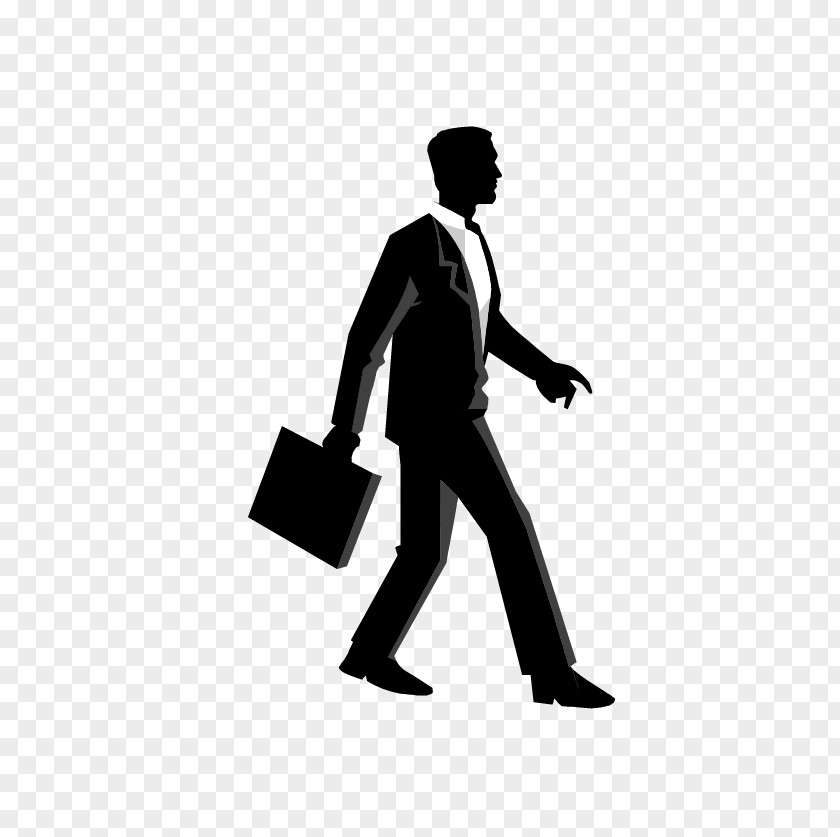 Business Man Euclidean Vector Silhouette Stock Illustration PNG