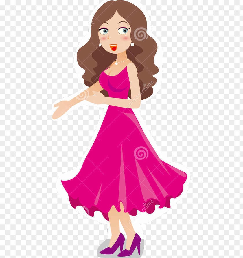 Dress Pink M Clip Art PNG