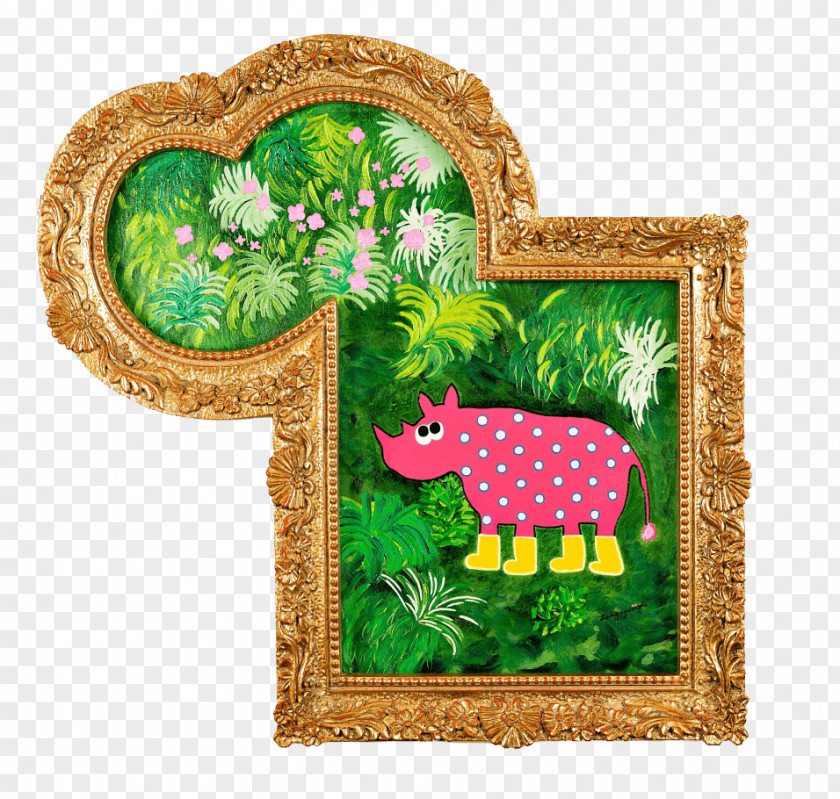 Painting Oil Water Lilies Canvas Giraffe PNG