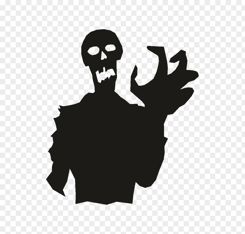 Ghoul Silhouette Halloween Clip Art PNG