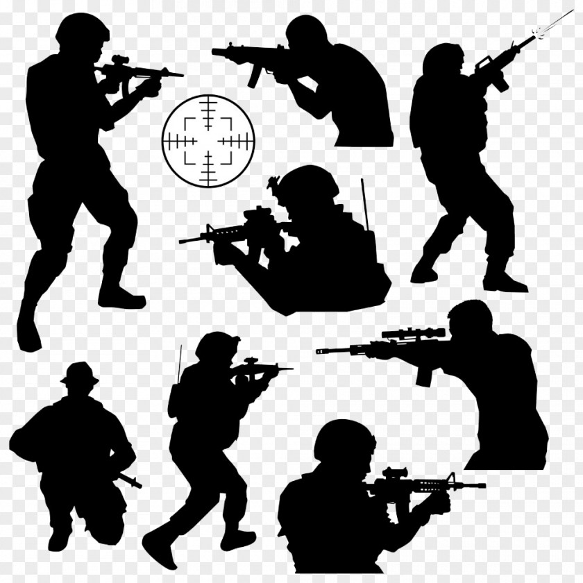 Shooting Military Buckle Creative HD Free Body Combat Soldier Clip Art PNG