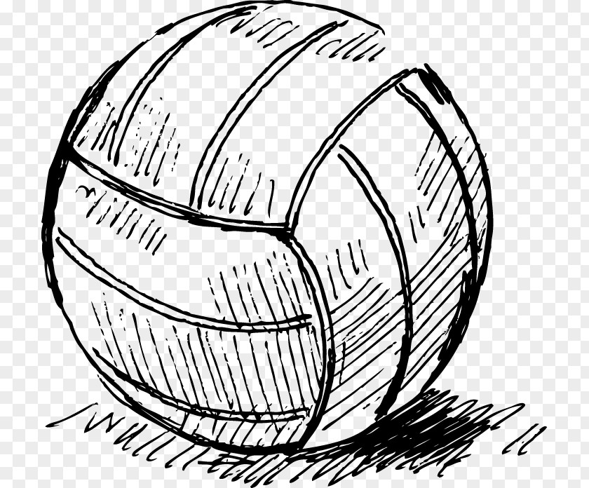 Volleyball Line Art Drawing Clip PNG