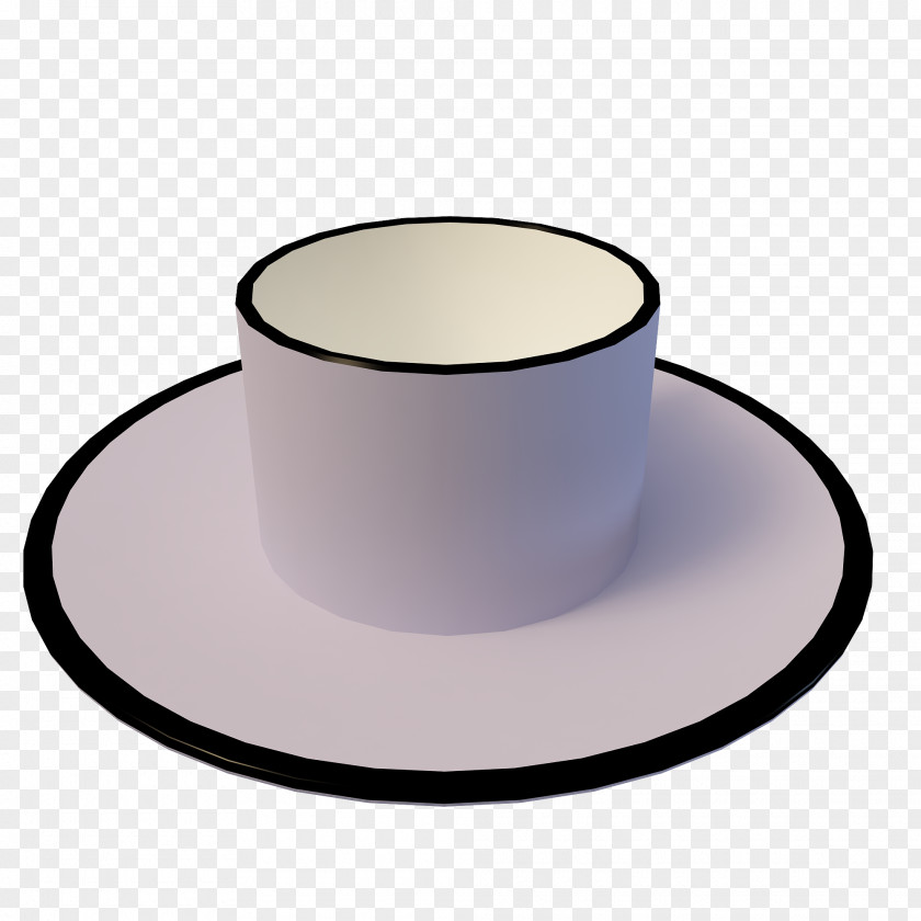Black Edge White Cup Coffee Cafe Saucer PNG