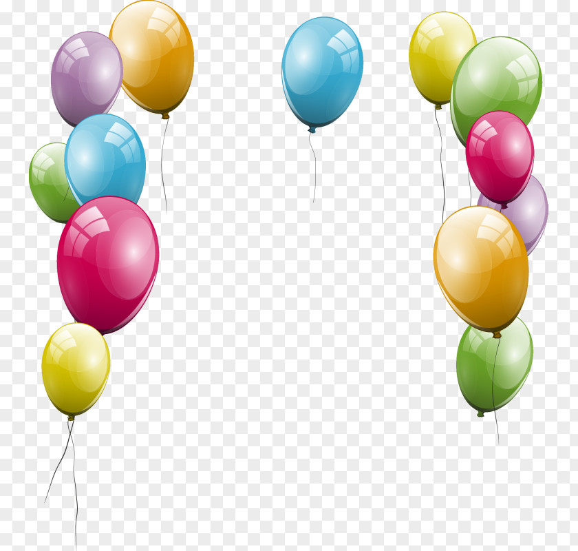 Gold Balloon Borders And Frames Birthday Party Clip Art PNG