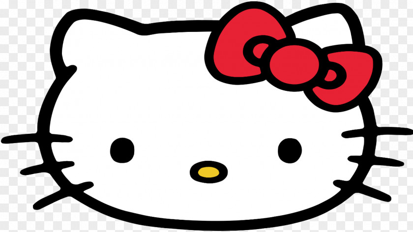 Hello Kitty Reading Kitten Logo Clip Art PNG