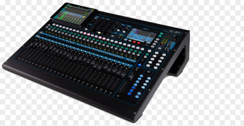 Microphone Digital Mixing Console Allen & Heath QU-24 Chrome Edition Audio Mixers PNG
