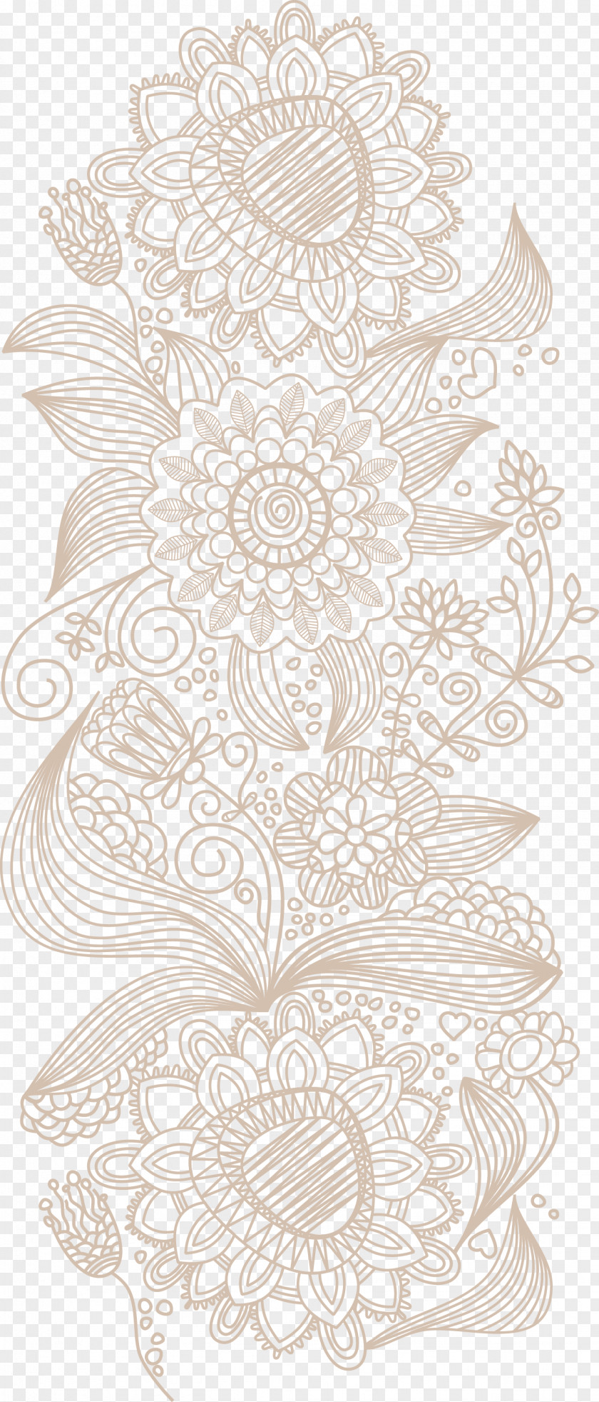 Flower Pattern Vector Euclidean Wallpaper PNG