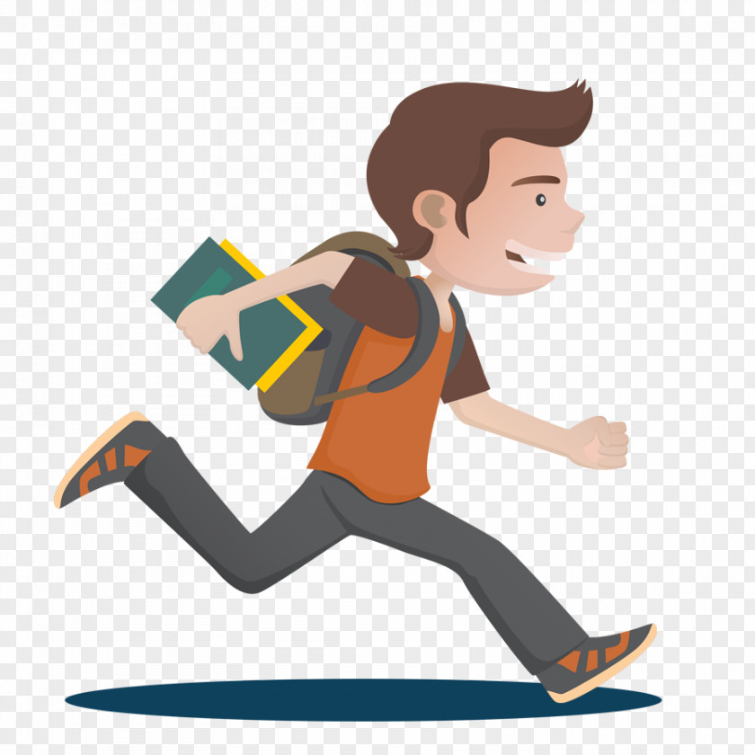 Running Boy Student School Clip Art PNG