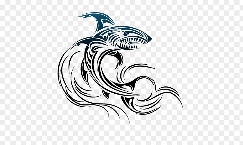 Free Stock Vector Domineering Shark Sticker Tattoo Royalty-free Illustration PNG