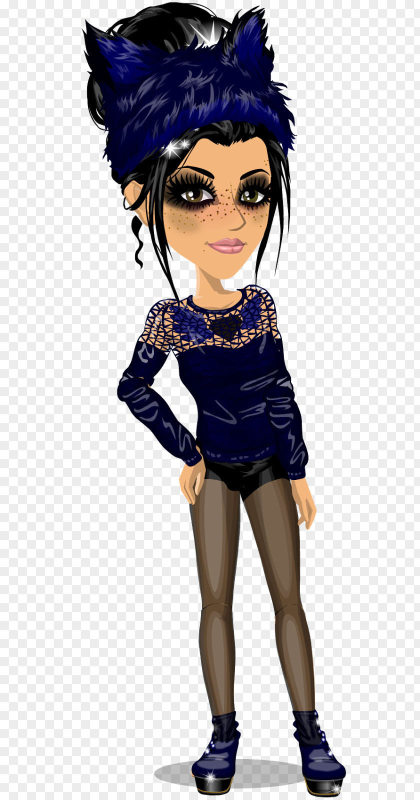 Hair Black Brown Cartoon Character PNG