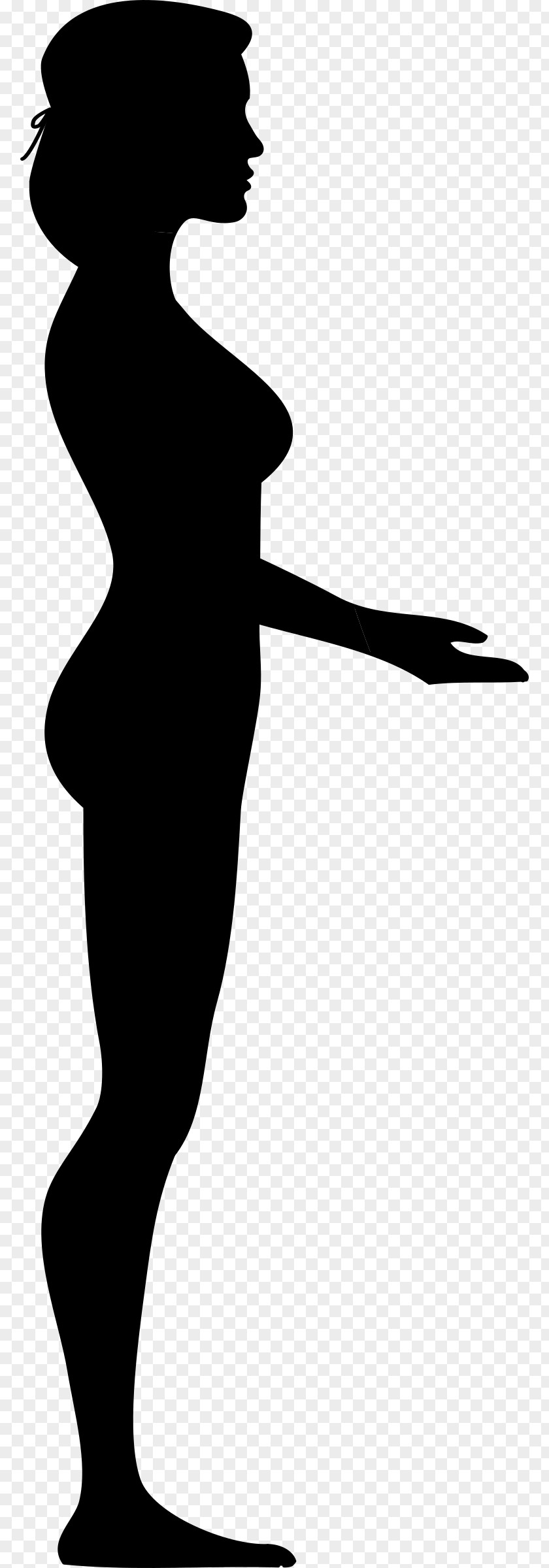 Ladies Silhouette Woman Black And White Clip Art PNG