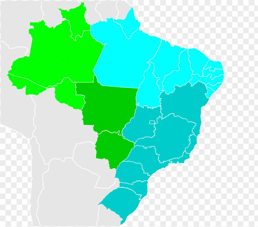 Bra Regions Of Brazil United States Blank Map Flag PNG