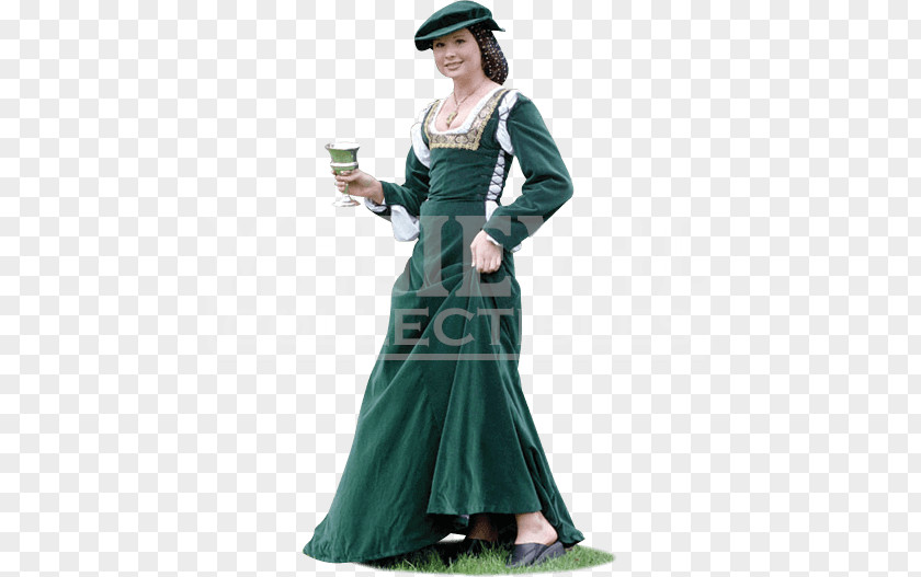 Dress Renaissance 15th Century Costume Gown Wedding PNG