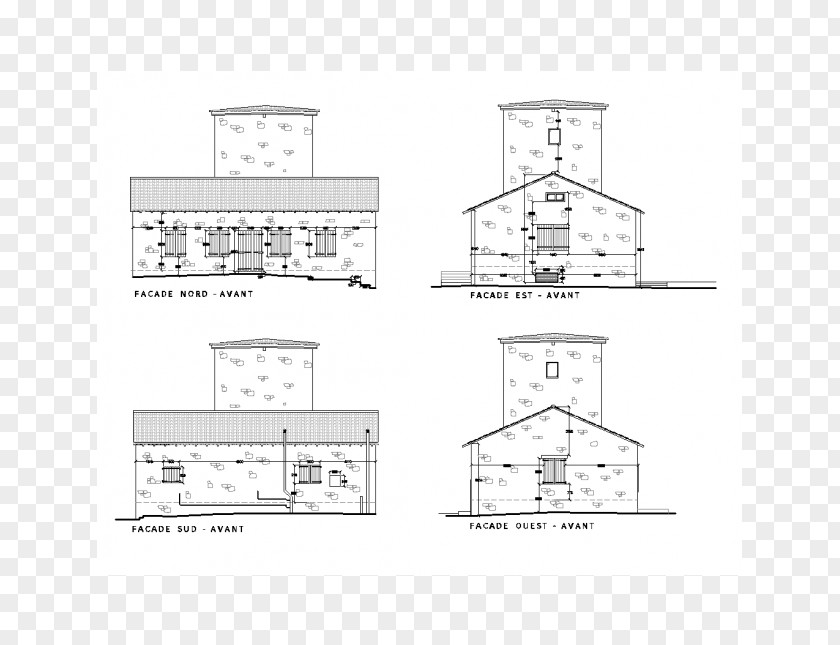 French Tower Technical Drawing Computer-aided Design House AutoCAD Architecture PNG