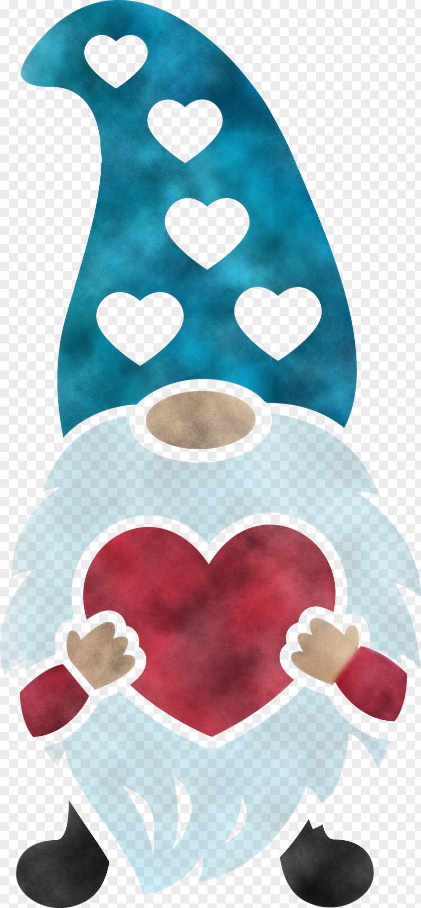 Gnome Loving Red Heart PNG