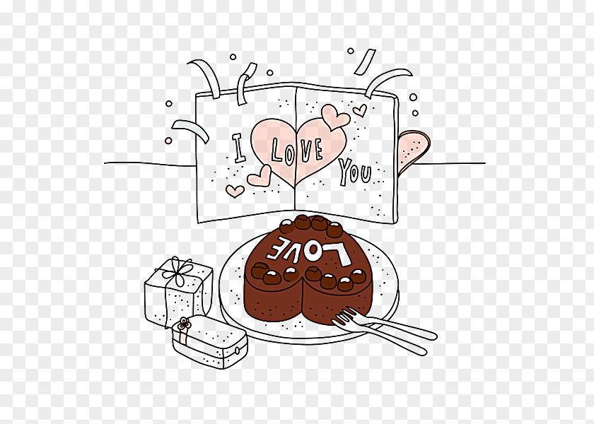 Hand-painted Chocolate Cake Drawing Stock Photography Illustration PNG
