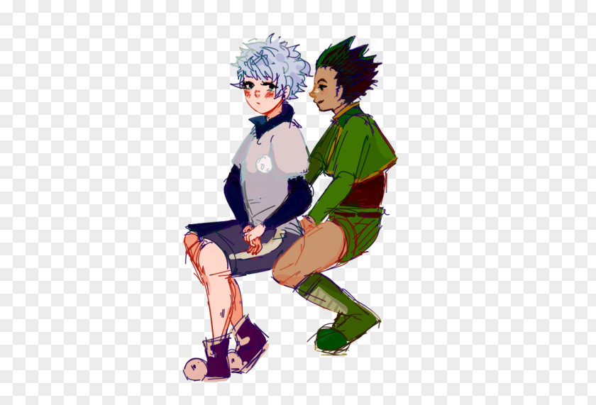 Killua And Gon Kiss Clip Art Illustration Costume Human Behavior PNG