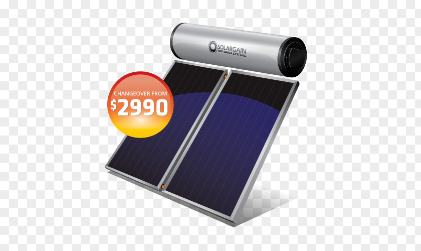 Solargain Solar Water Heating Power Thermal Collector Energy PNG