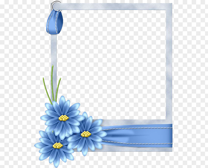 Blue Flowers Border PNG flowers border clipart PNG