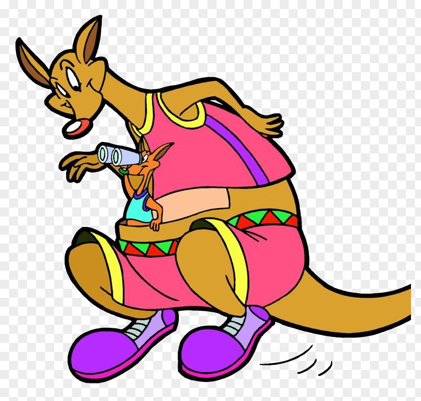 Cartoon Kangaroo Animation Clip Art PNG