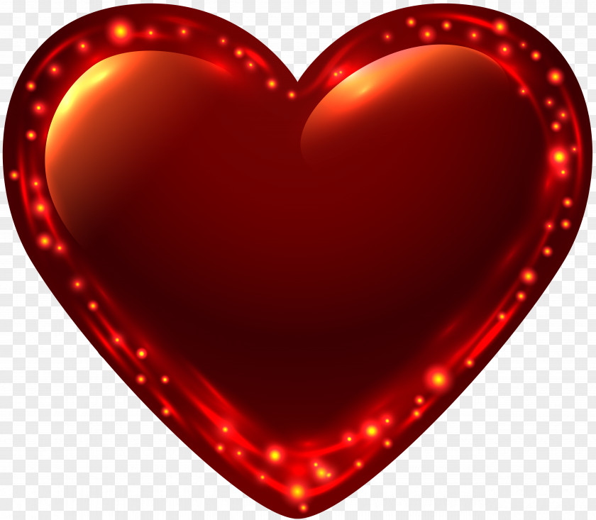 Fiery Heart Valentine's Day Clip Art PNG