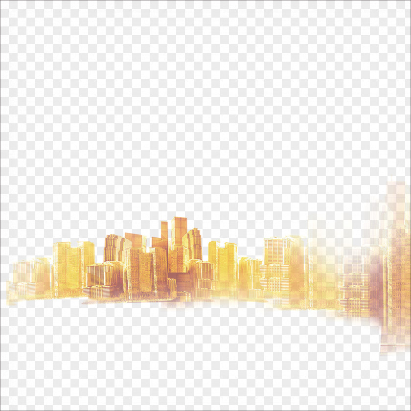 Golden City Yellow Pattern PNG