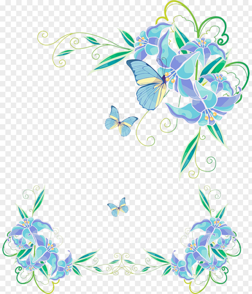 Blue Flowers Clip Art PNG