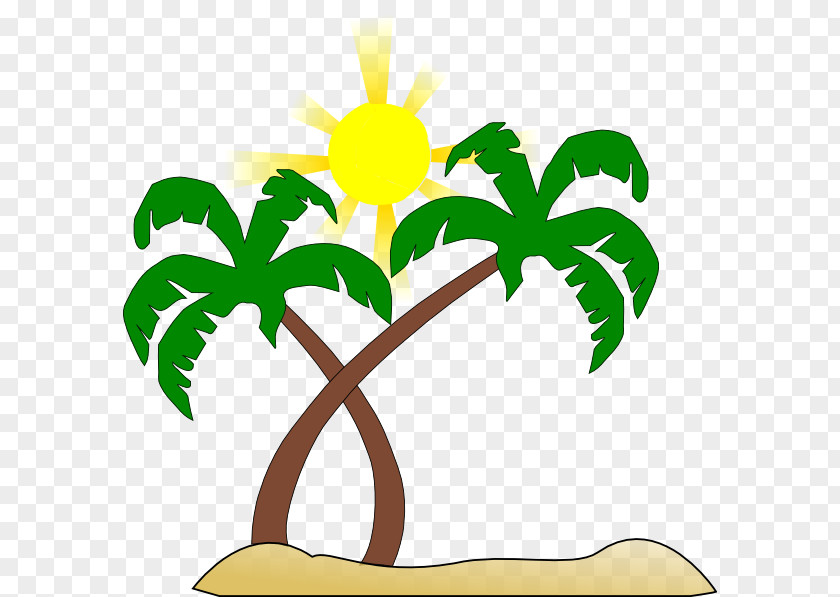 Double Palm Beach Free Content Clip Art PNG