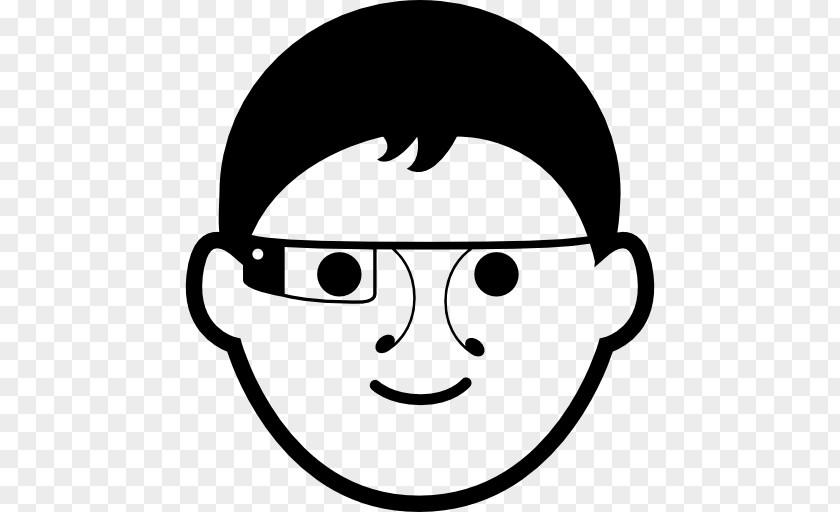 Man With Glasses Google Glass PNG