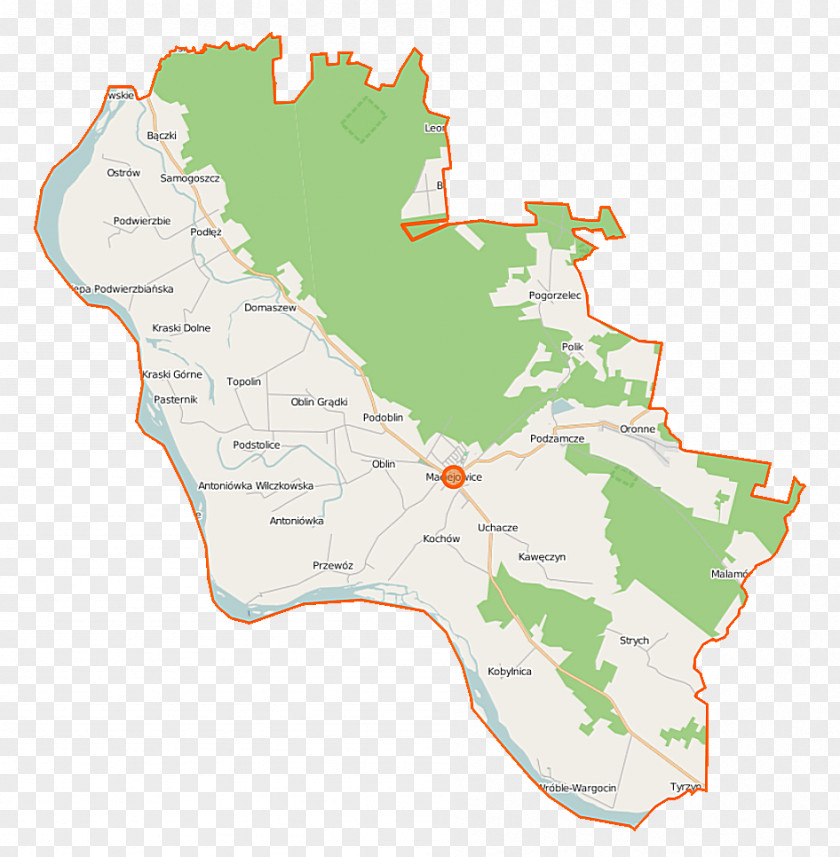 Map Maciejowice Kobylnica, Masovian Voivodeship Oblin Rezerwat Przyrody Czerwony Krzyż Podzamcze, PNG