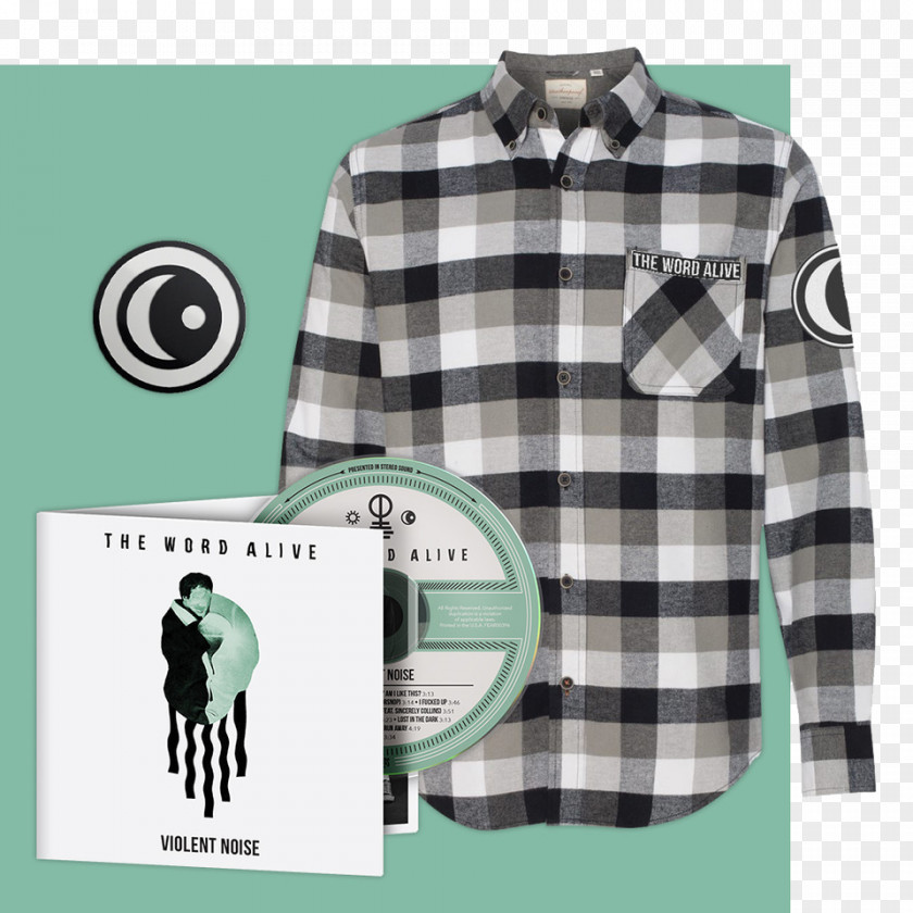 T-shirt The Word Alive Flannel Violent Noise PNG