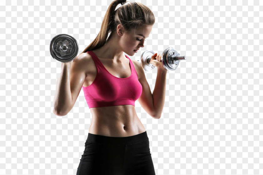 Active Workout Music Physical Fitness Exercise Aerobic Remix PNG fitness exercise Remix, Fashion figure beauty, woman in red sports bra using dumbbells clipart PNG