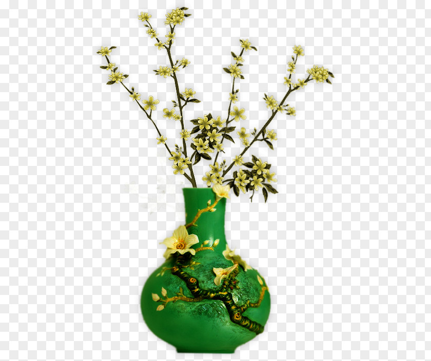 Vase Flowers In Floral Design Wedding Invitation PNG