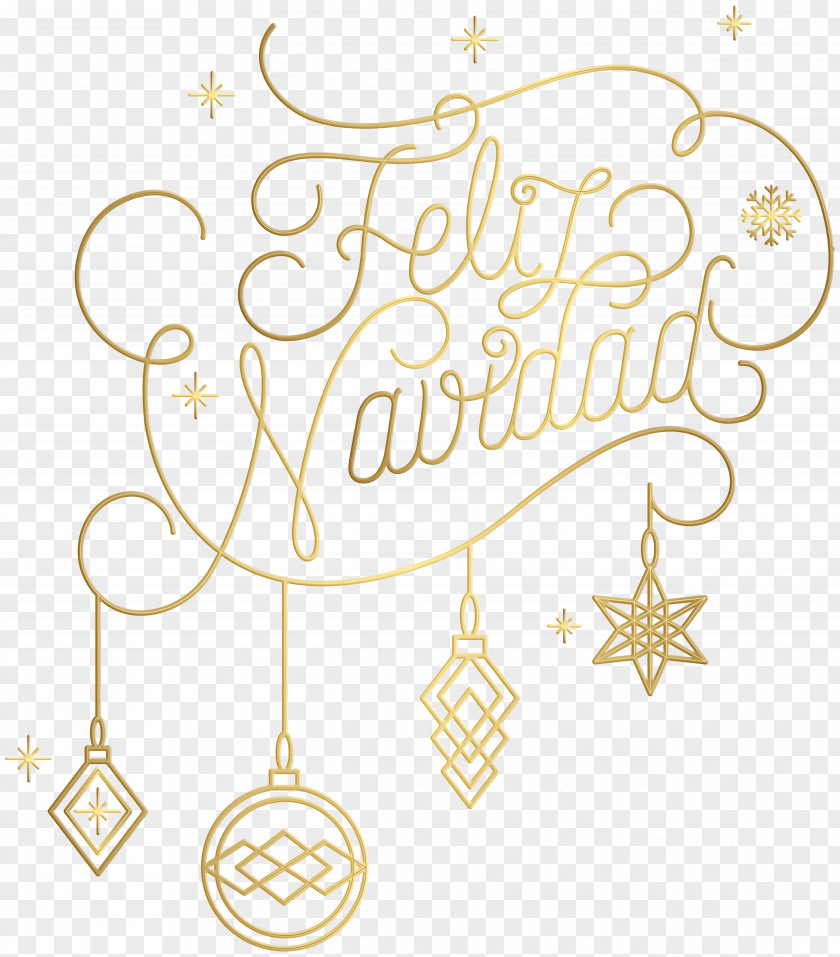 Calligraphy Clipart Christmas Ornament Feliz Navidad Clip Art PNG