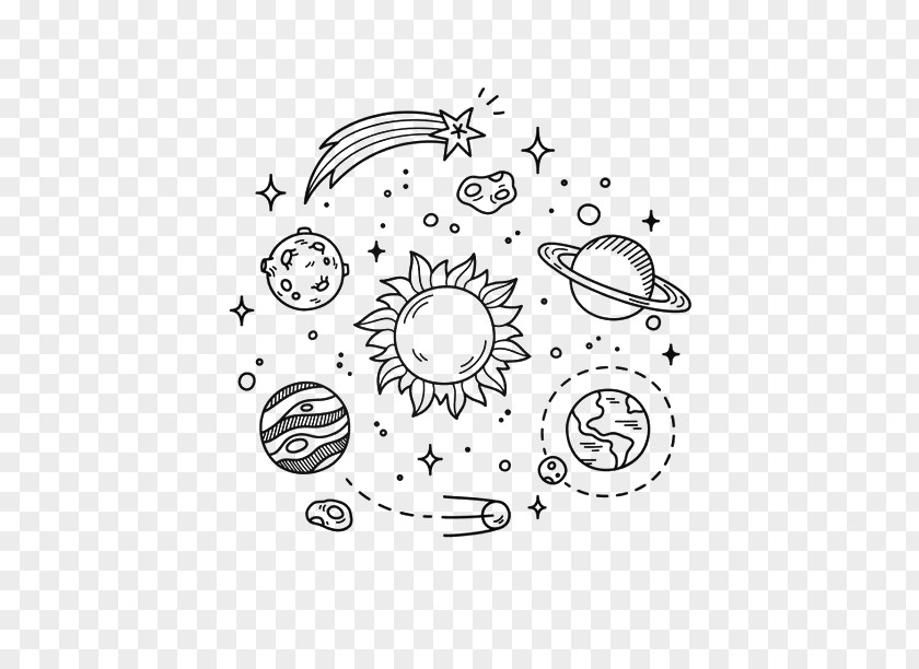 Earth Doodle Outer Space Drawing Planet PNG