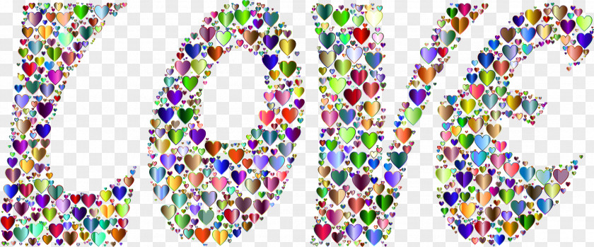 Prismatic Love Heart Clip Art PNG