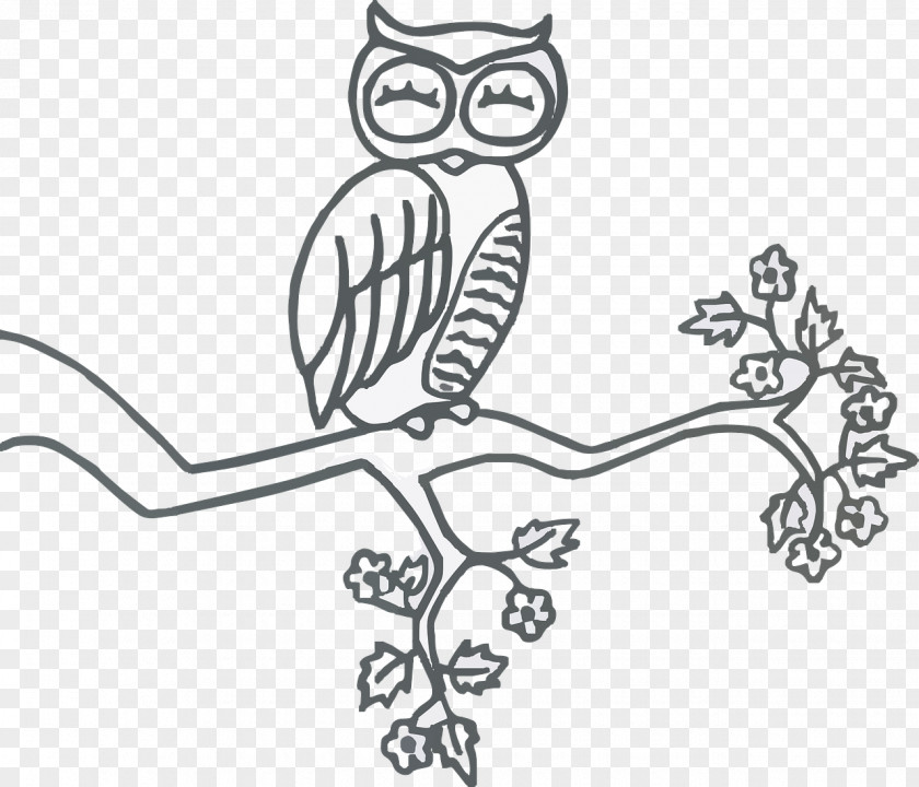 Size Owl Black-and-white Clip Art PNG