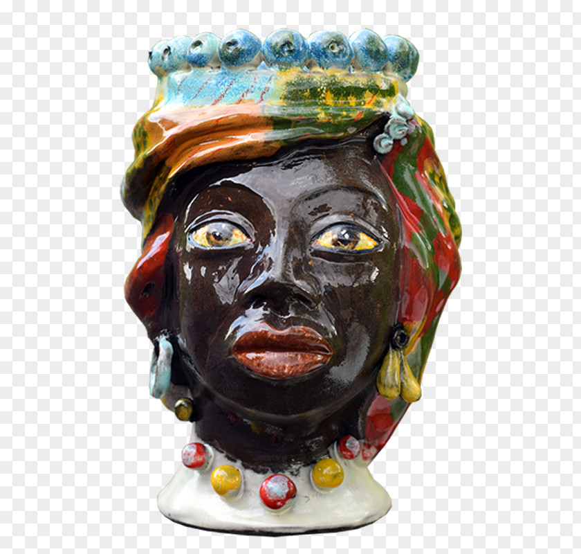 Albarello Ceramica Di Caltagirone Maure Woman PNG