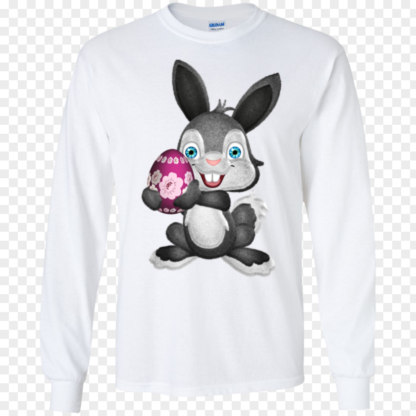 Easter Bunny Long-sleeved T-shirt Crew Neck PNG