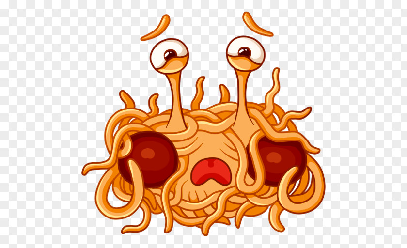 Monster Pastafarianism Sticker Flying Spaghetti Telegram PNG
