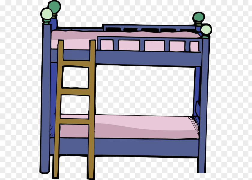Cartoon Bed Bunk Table PNG