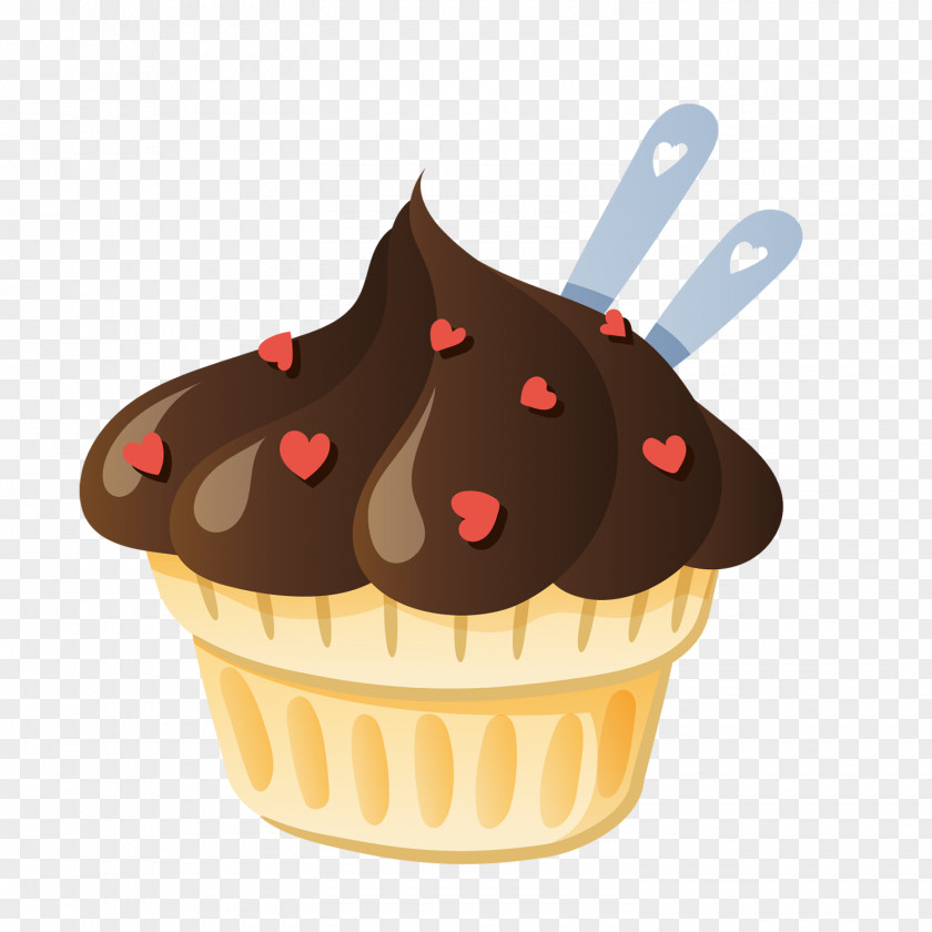 Chocolate Ice Cream Cupcake American Muffins PNG